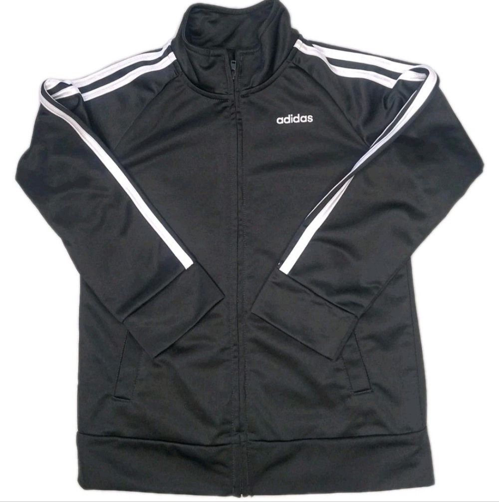Adidas Black Kids Boys 6 Years Lightweight Jacket Pockets Classic Sporty School - Picture 4 of 13